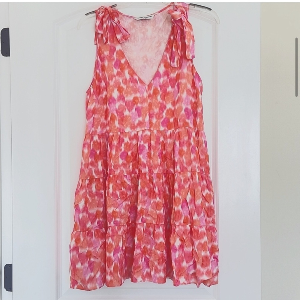 Amanda Uprichard  pink and orange sundress with Bows Small - Picture 5 of 6